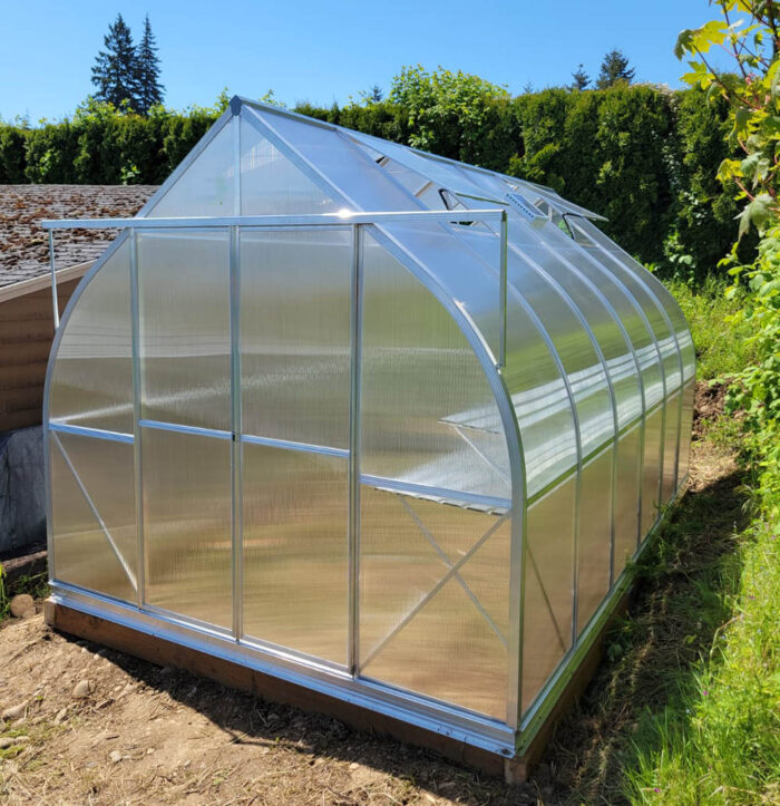 9x14 polycarbonate Greenhouse Kit with aluminum frame