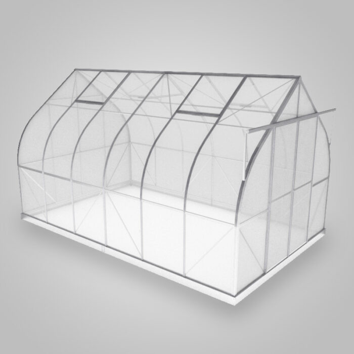 9x14 polycarbonate Greenhouse Kit with aluminum frame