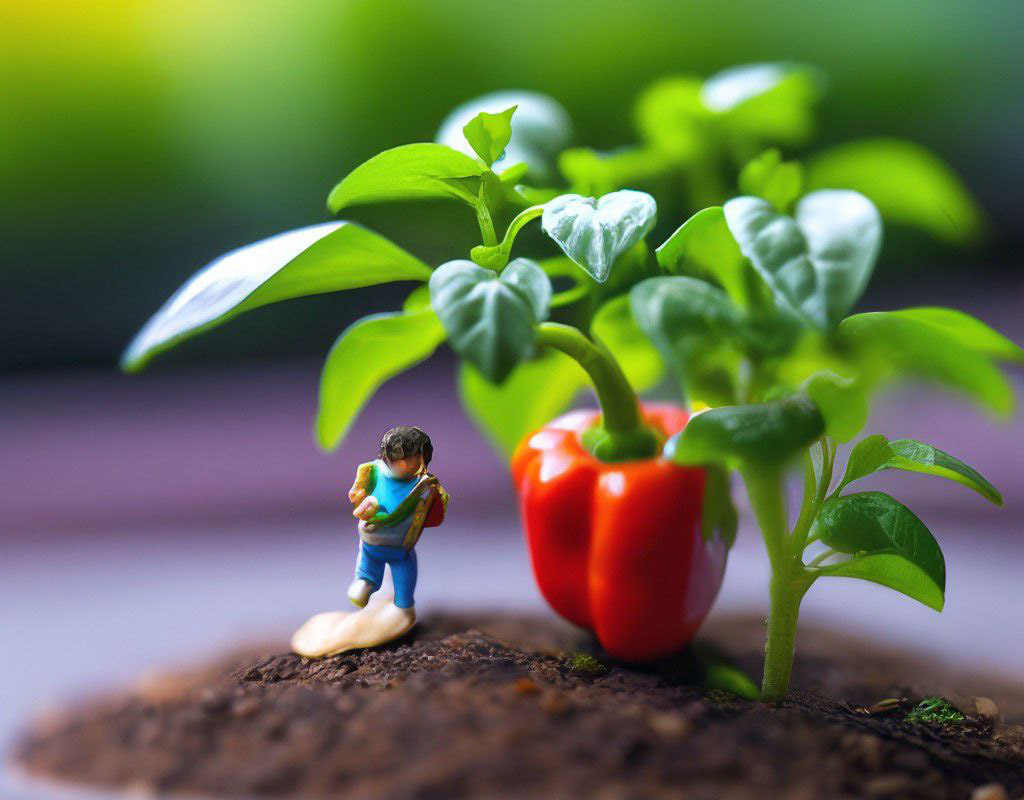 Top 5 plants in a tunnel greenhouse: Peppers